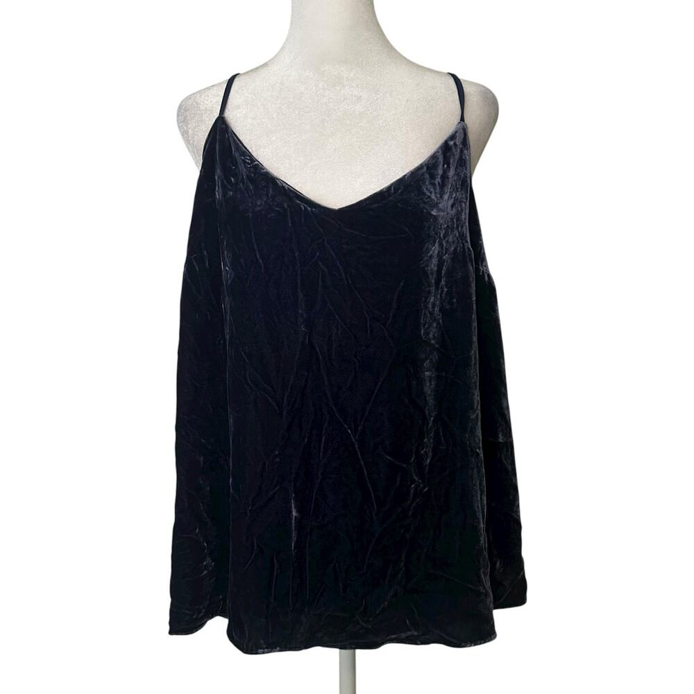 Lilly Pulitzer navy blue velvet tank top size XL NWT